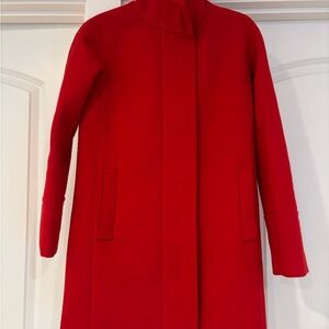 J. Crew Vibrant Red Wool Coat